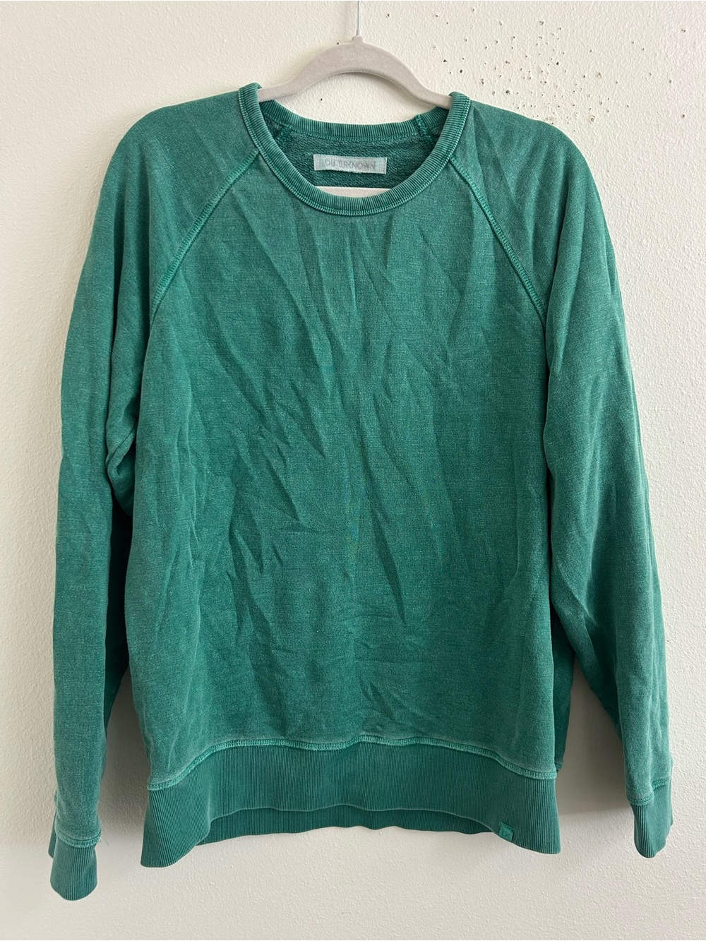 Outerknown green crewneck sweatshirt hemp/organic cotton